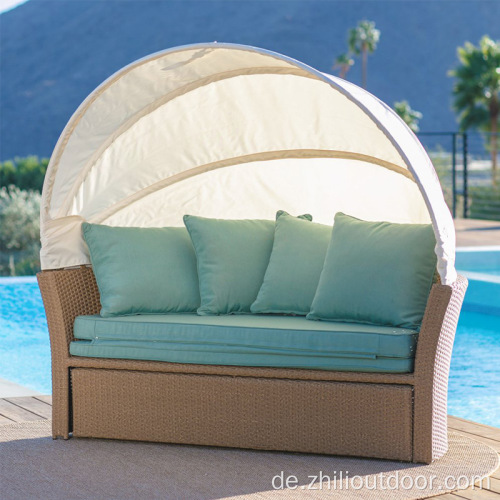 Terrassenmöbel Rattan Outdoor Garden Daybed Sofa